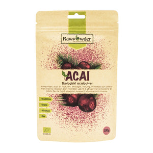 Acai bär pulver (frystorkad) Eko 100g